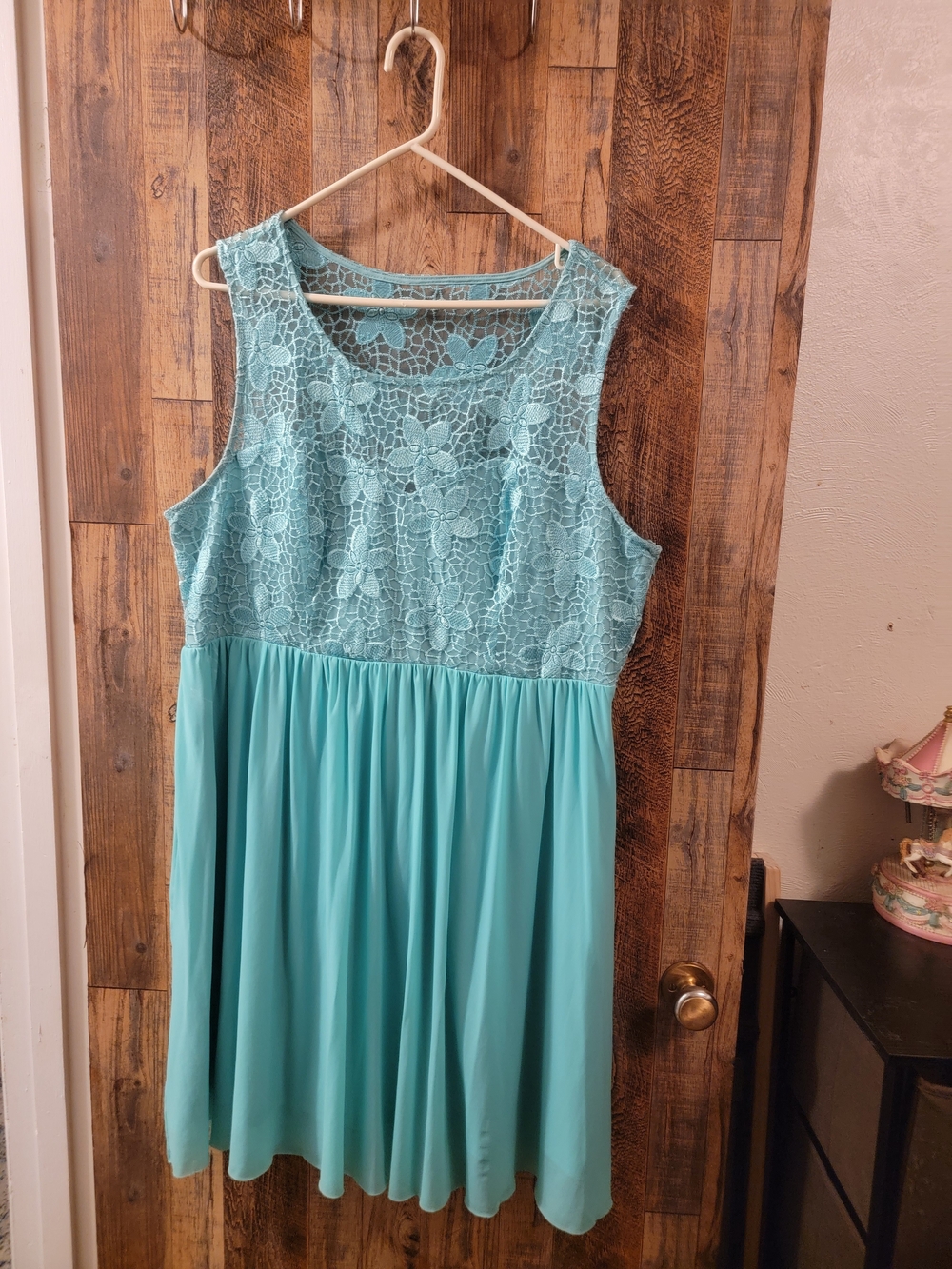 torrid Aqua Lace Bodice Midi Dress